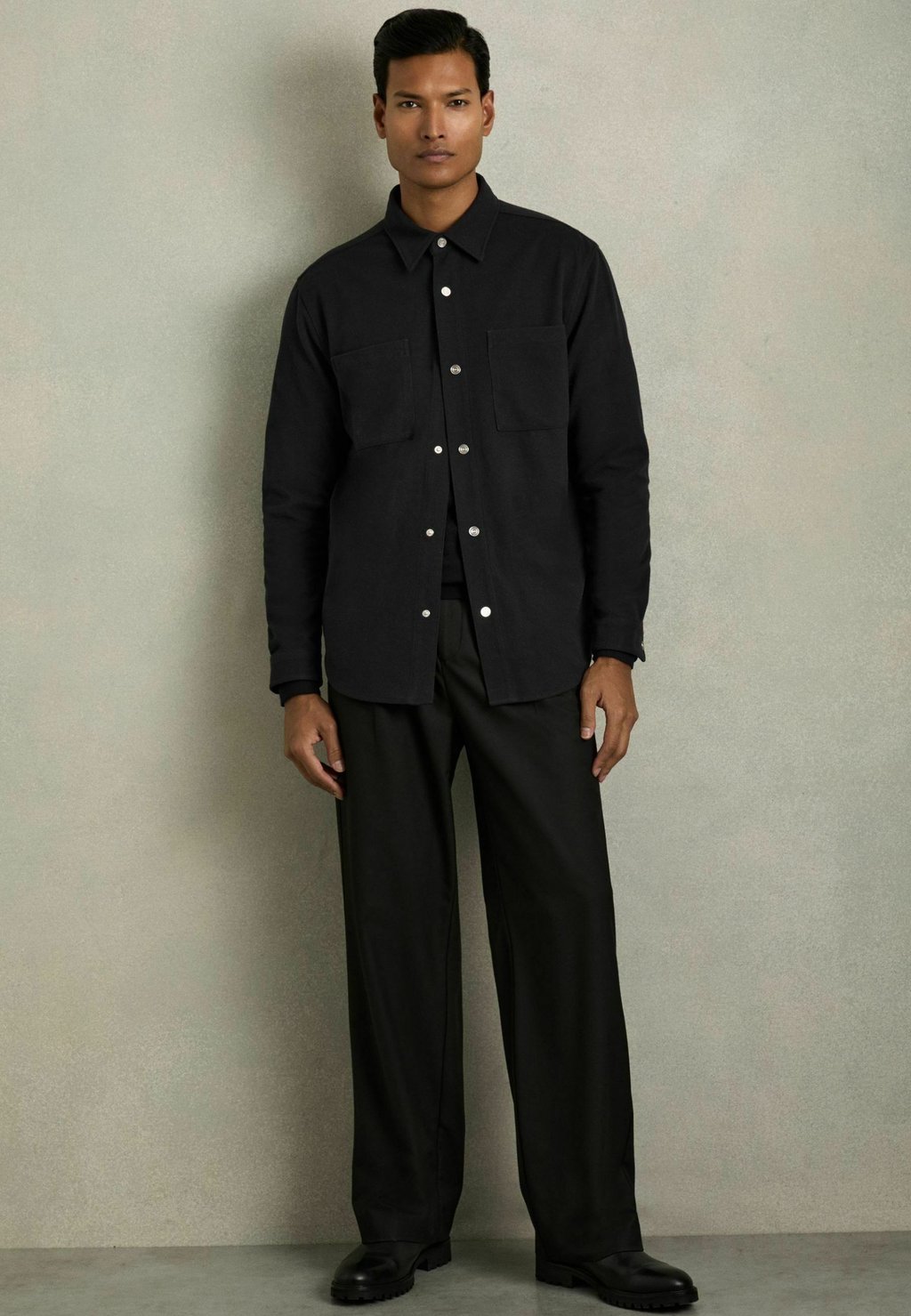 

Летняя куртка REGULAR FIT - FITZROY BRUSHED PRESS-STUD Reiss, темно-синий