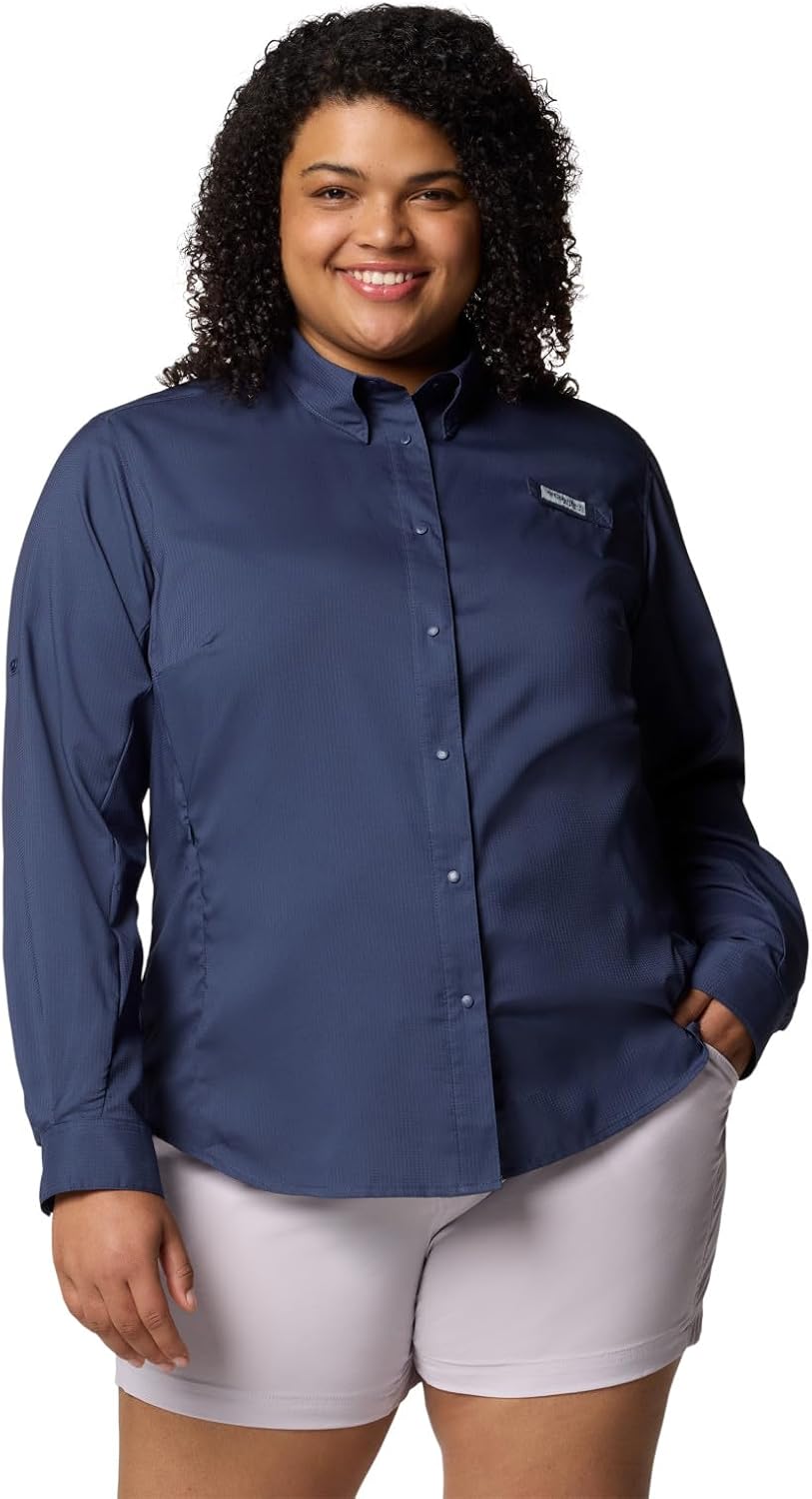 

Columbia Women's PFG Tamiami II UPF 40 рубашка для рыбалки с длинным рукавом, Nocturnal