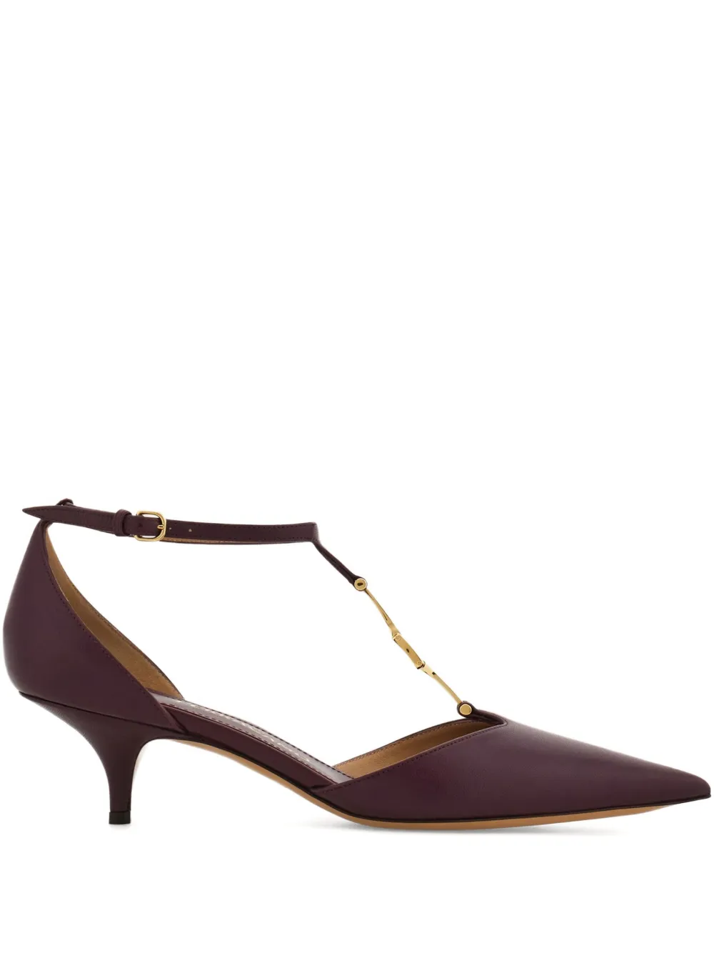 Туфли с Т-образным ремешком Ferragamo, красный