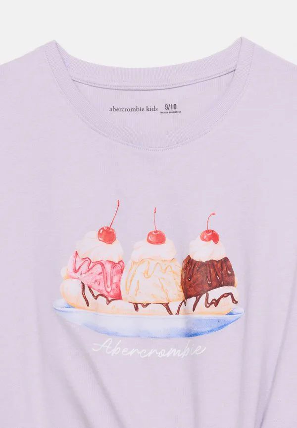 Футболка с принтом в виде бокового узла и изображения мороженого. Abercrombie & Fitch, Orchid Petal — фото 4