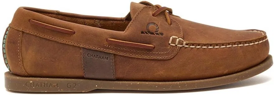 Мужские кожаные туфли Chatham Leather Sustainable Deck Shoes - Java II G2, цвет орех, размер 39-48, Walnut
