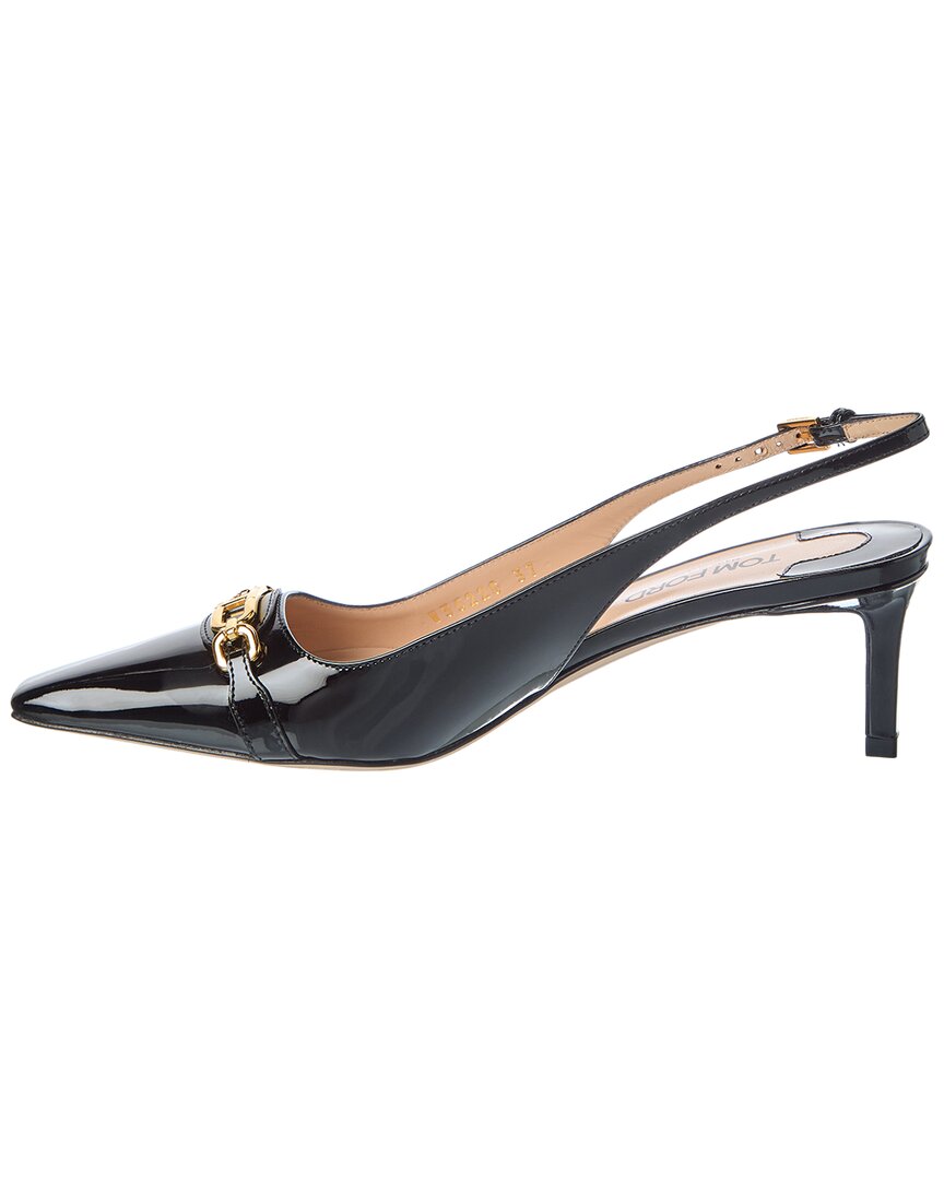 Tom Ford Whitney Patent Slingback Pump, черный — фото 2
