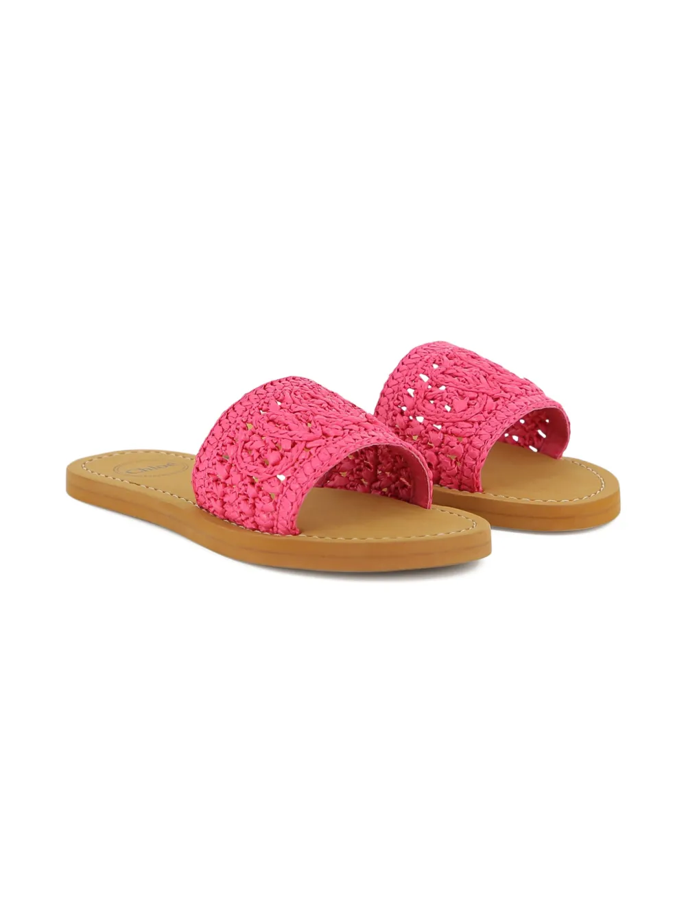 

Сандалии Rosette с открытым носком Chloé Kids, розовый