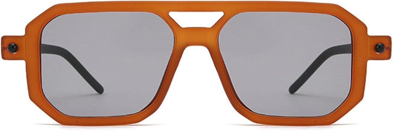 

Солнцезащитные очки Willochra Vintage Double Bridge Squar Flat Pilot Sunglasses для женщин и мужчин, классическая ретро-оправа в стиле 70-х, стильные, с защитой от УФ-излучения UV400, C4