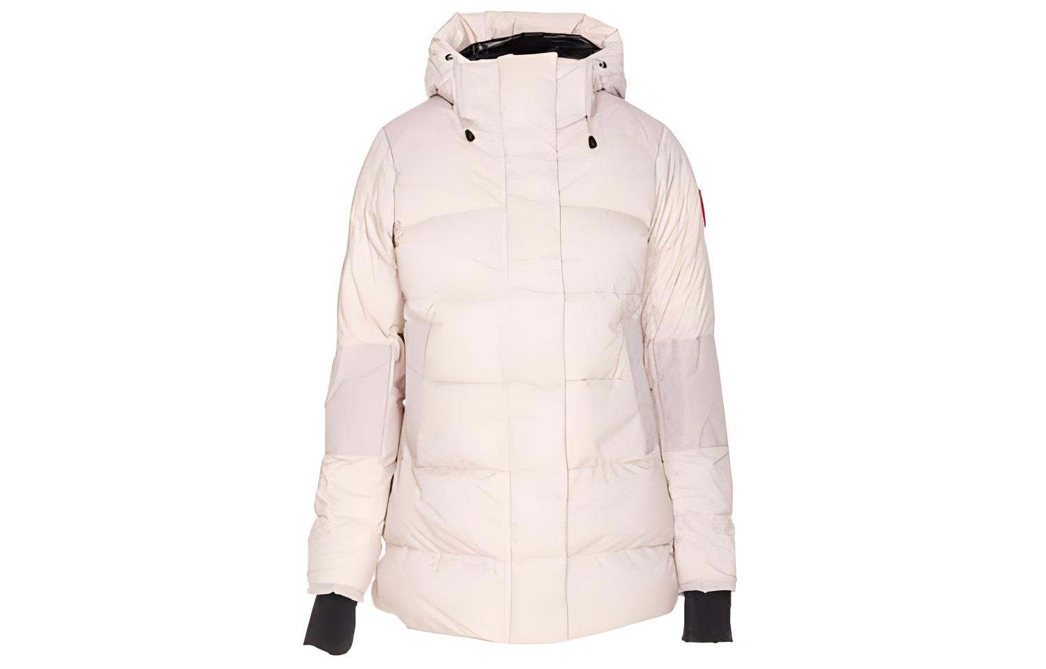 

Детская куртка с капюшоном и нашивкой-логотипом Canada Goose, светло-розовый