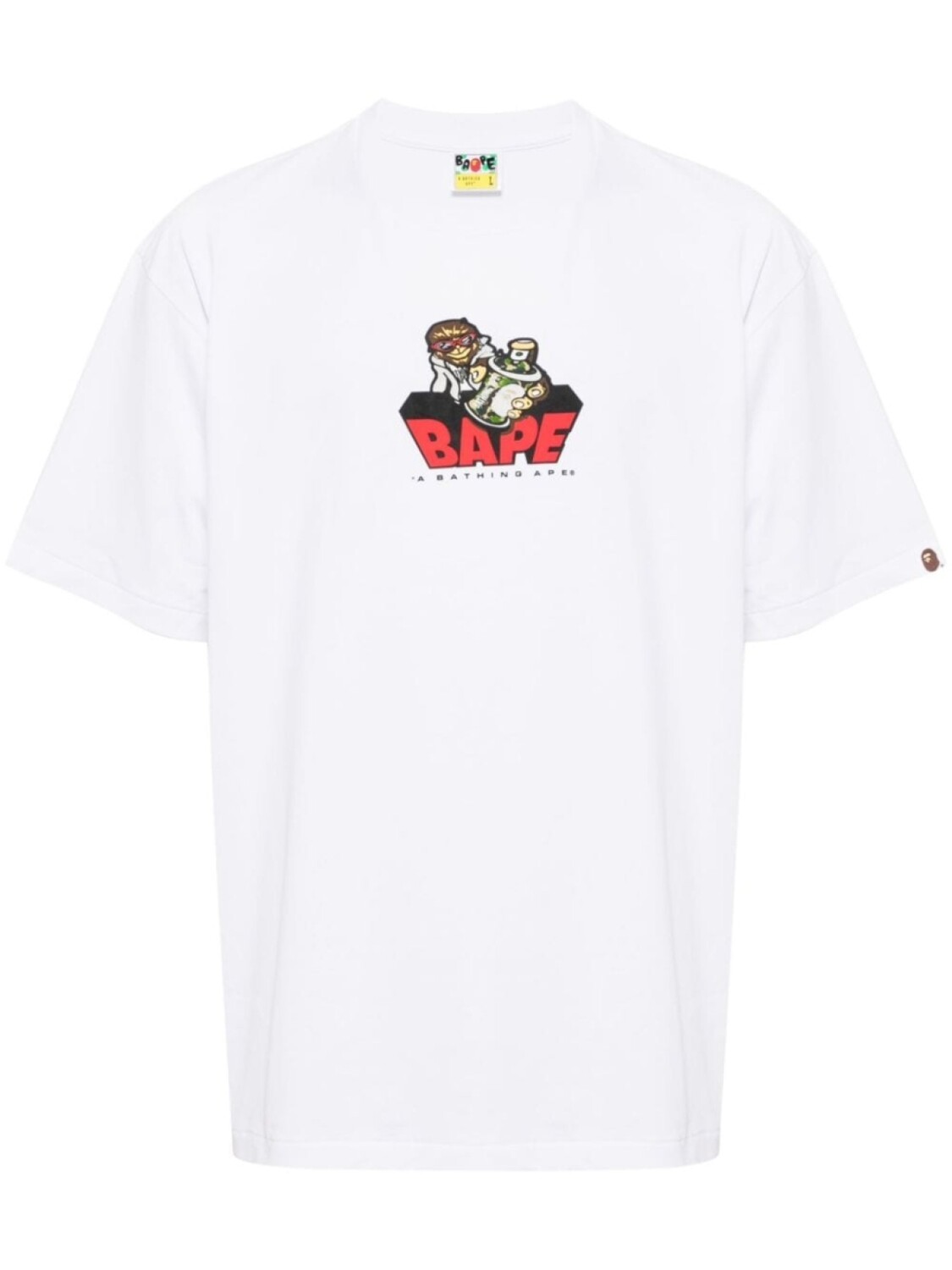 

A BATHING APE футболка с логотипом, белый