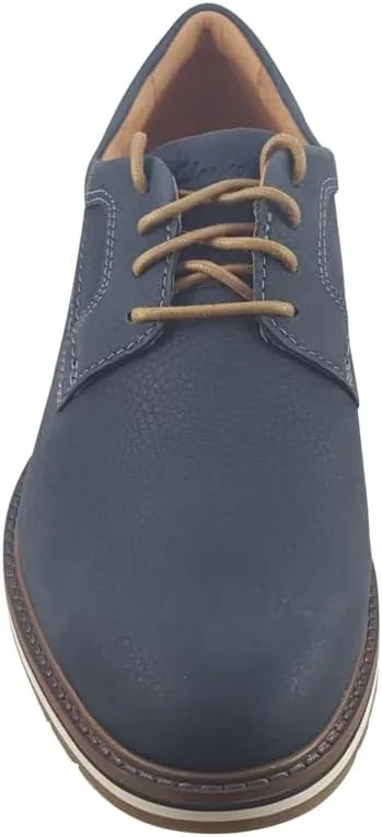 Мужские кожаные туфли Clarks Monahan, темно-синий — фото 3