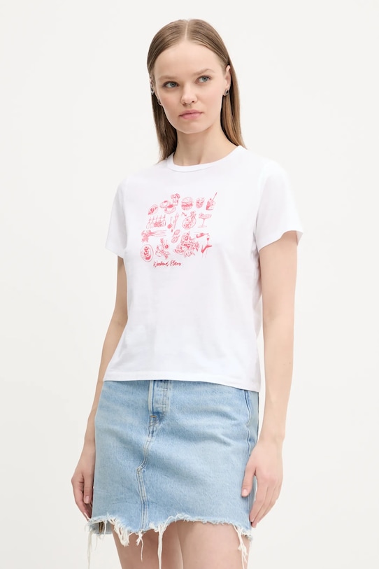 

Хлопковая футболка Abercrombie & Fitch, белый