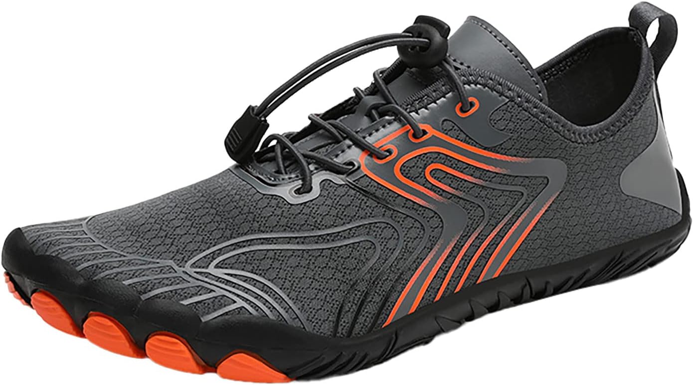 

Мужские кроссовки для активного отдыха на открытом воздухе, водонепроницаемые, для альпинизма, повседневные спортивные, с шнуровкой, для пляжа и бега, дышащие Generic, серый