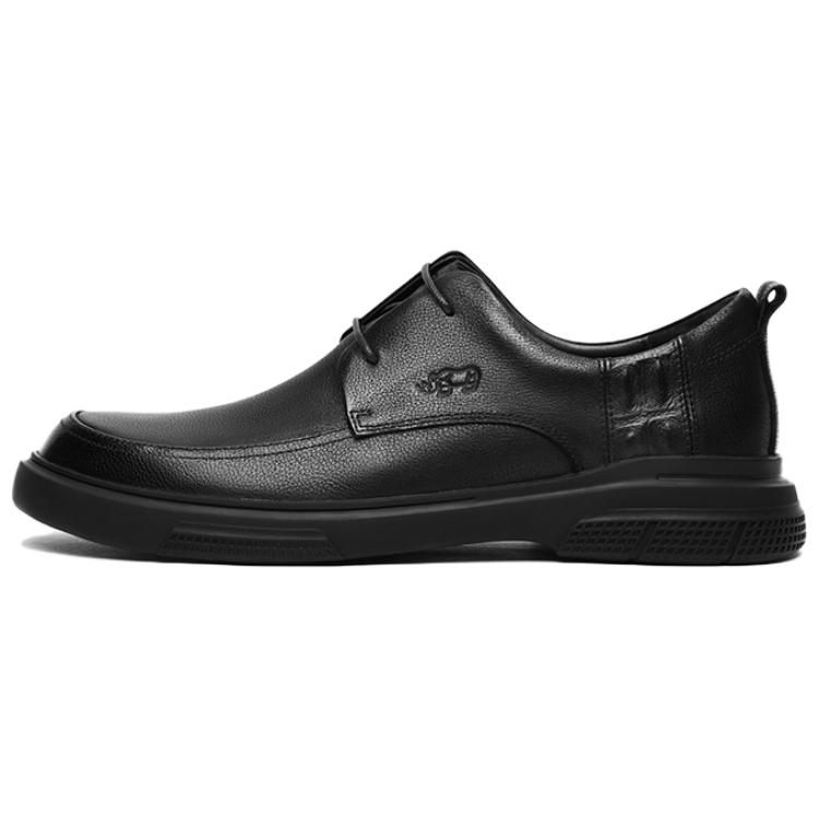 Кожаные повседневные туфли мужские черные VOLO, черный Lace-Up 286217001D — фото 3