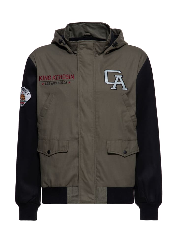

Куртка King Kerosin переходная Лос-Анджелес, Калифорния, оливково-зеленого цвета King Kerosin