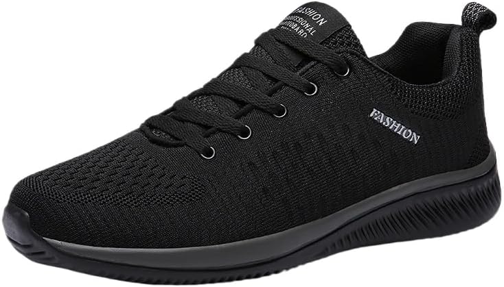 

Мужские беговые кроссовки ультралегкие, дышащие, для ходьбы, противоскользящие, спортивные модные кроссовки из сетки, для тренировок и повседневного спорта Dikermoon, черный/серый