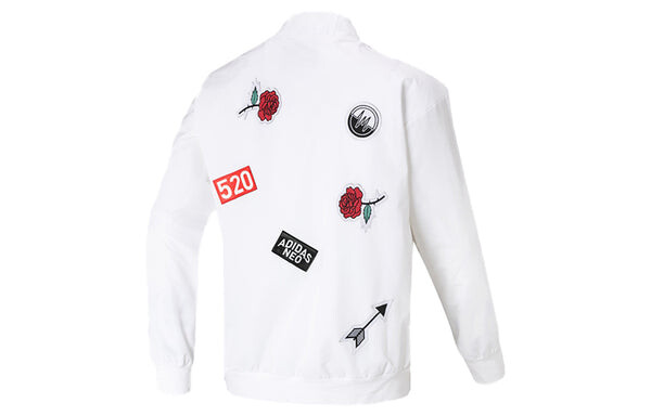 Куртка Men's adidas Casual Sports Baseball White Jacket, белый — фото 2