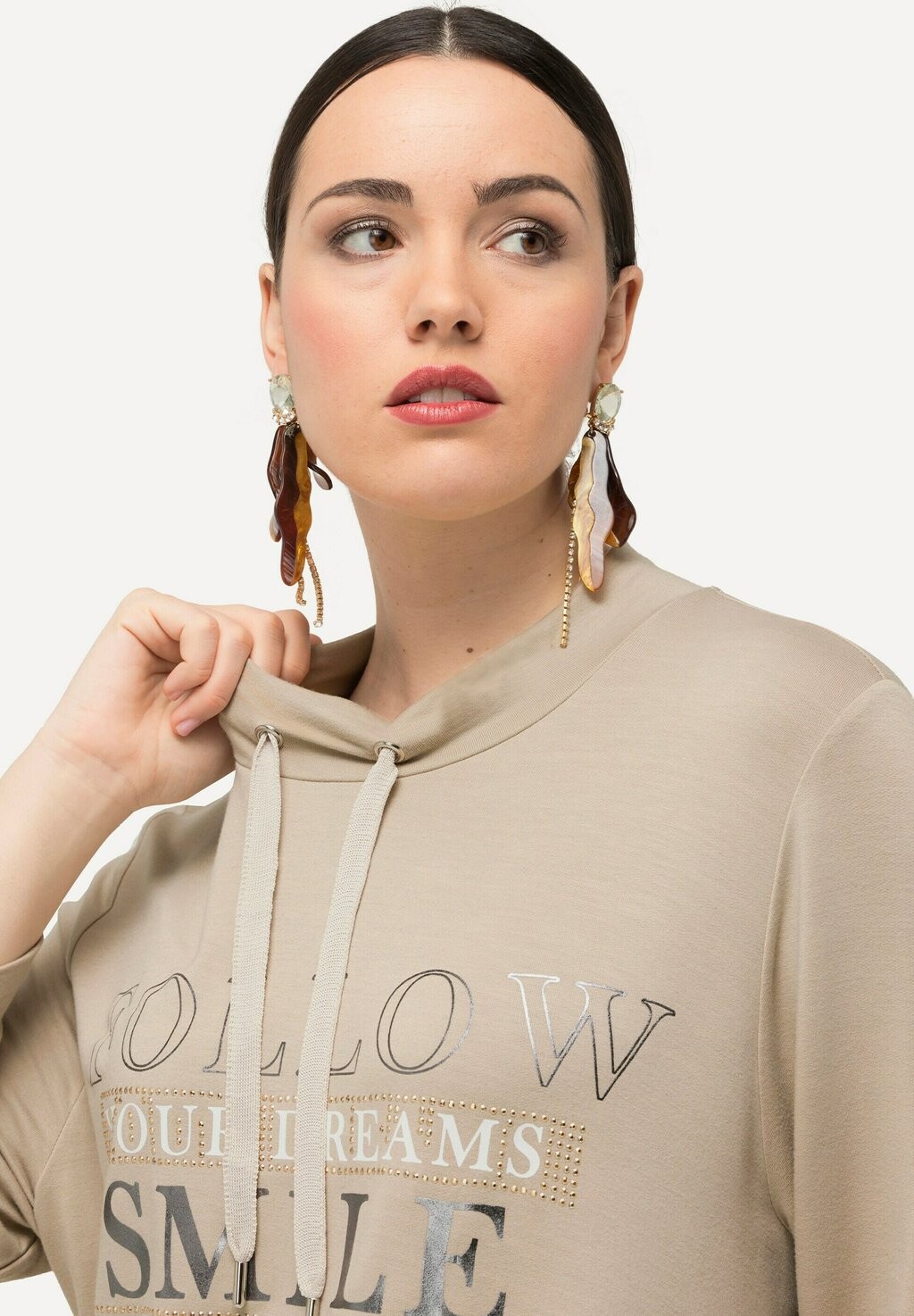 

Толстовка METALLIC GRAPHIC 3/4 SLEEVE Ulla Popken, бежевый