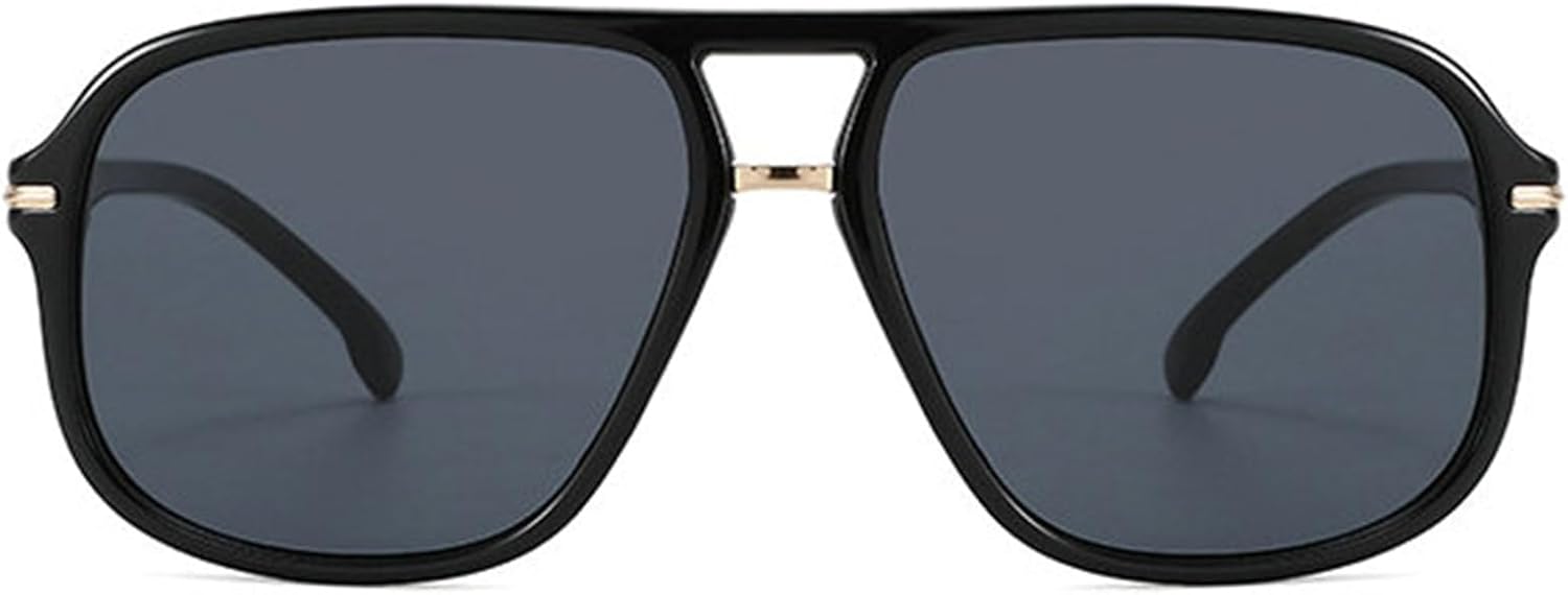 

Мужские солнцезащитные очки-пилот в стиле ретро с двойной перемычкой, модные очки с заклепками и защитой от УФ-излучения UV400. Женские солнцезащитные очки большого размера, в тренде helena, C1