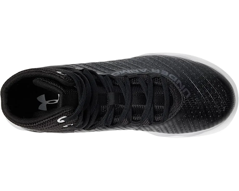 Кроссовки Under Armour Kids Highlight Fran RM 2.0 (Toddler/Little Kid/Big Kid), Black/White/Metallic Gunmetal — фото 2
