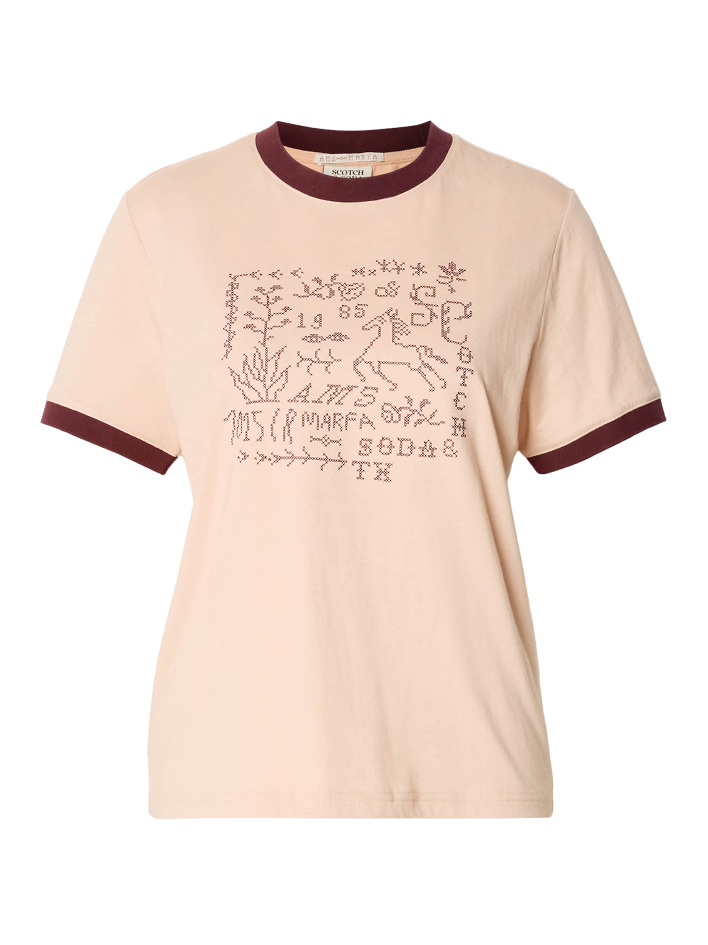 

SCOTCH & SODA Футболка в пастельно-оранжевом цвете