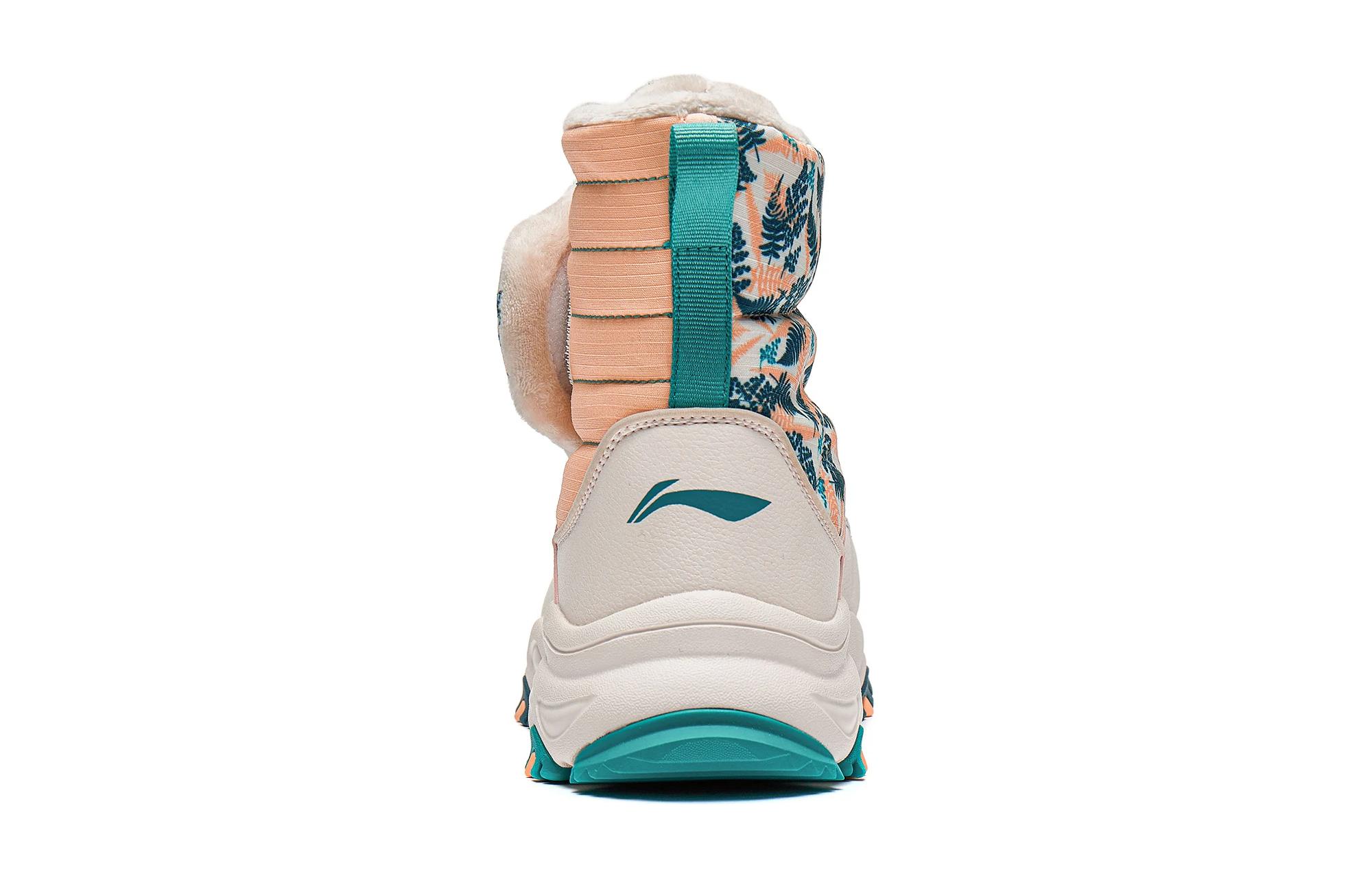 LINING YOUNG Frost 2.0 устойчивые к истиранию термо высокие кроссовки для подростков white orange green — фото 4