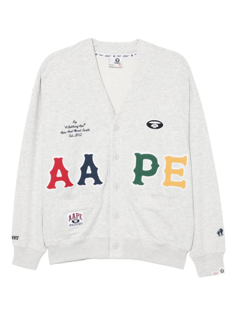 

Толстовка с логотипом AAPE BY *A BATHING APE, серый