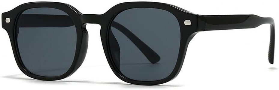 

Популярные модные квадратные солнцезащитные очки для женщин в стиле ретро с заклепками, желто-синие оттенки, защита от ультрафиолета UV400, мужские солнцезащитные очки SKFGNX, Black Grey