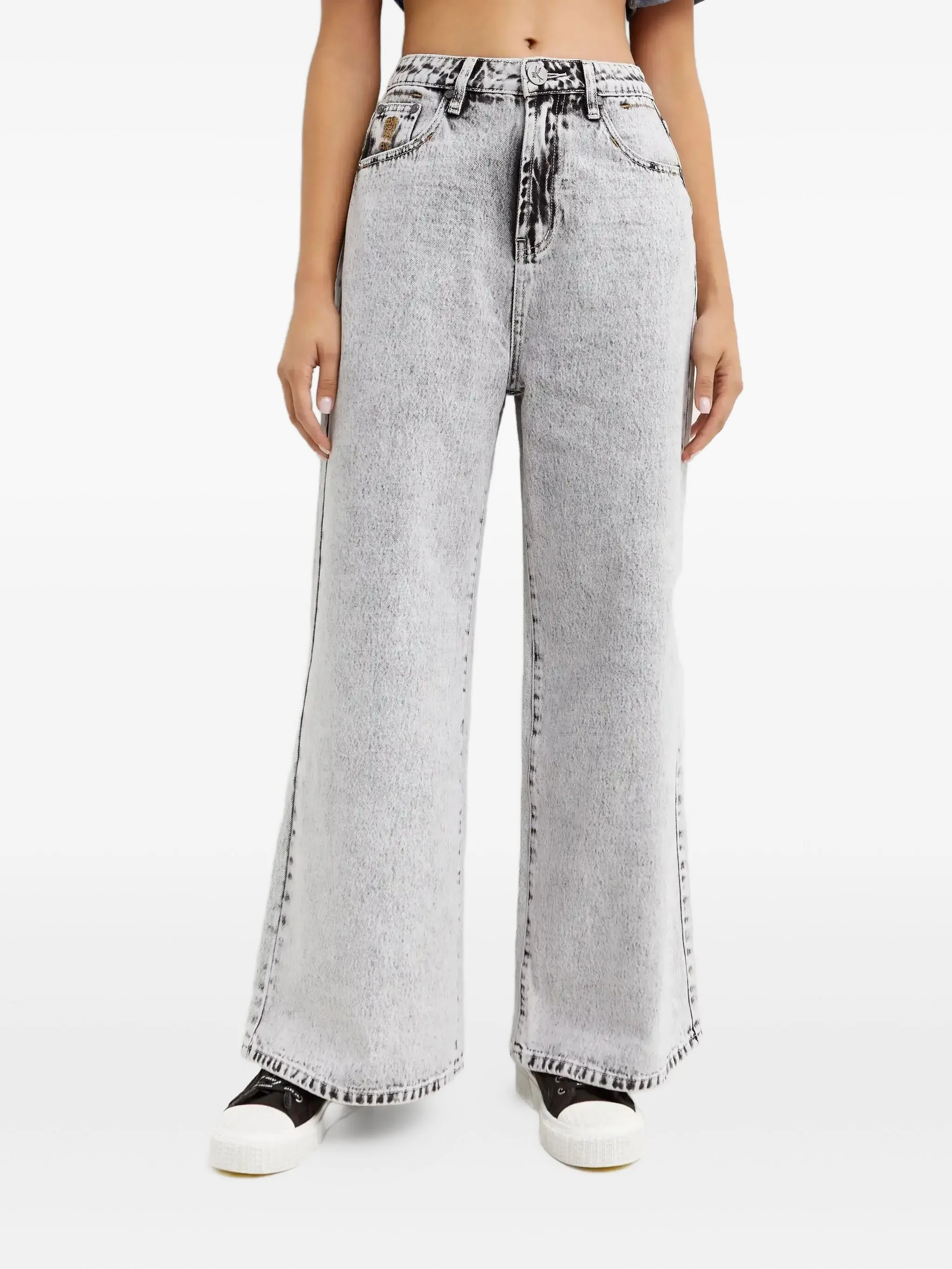 

Джинсы с завышенной талией One Teaspoon, серый