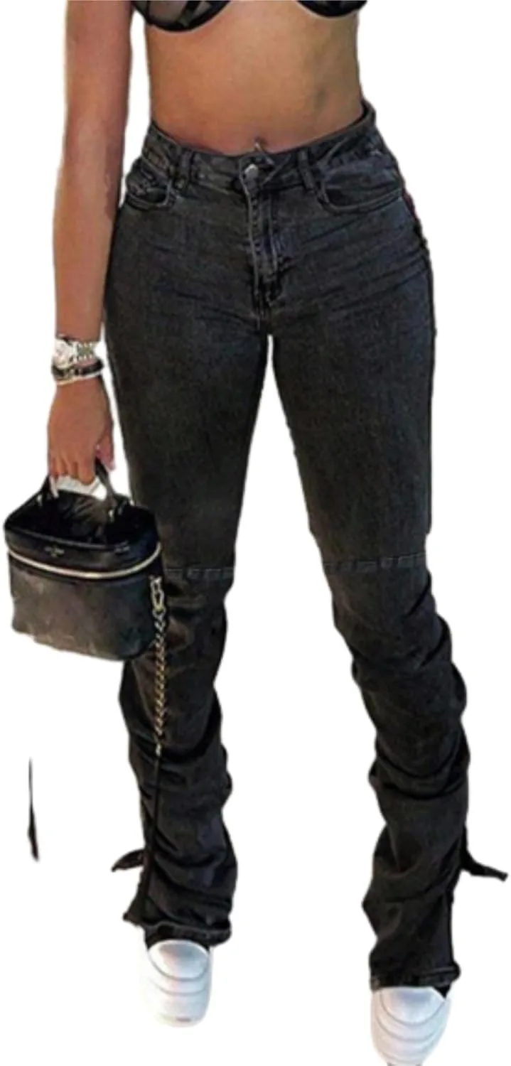 

Женские джинсы skinny с эффектом пэчворк WGXWGX