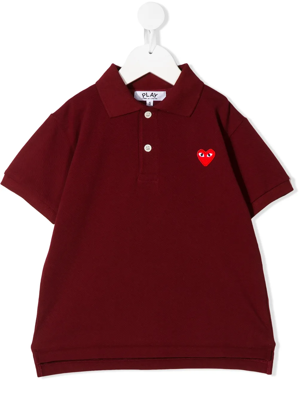 

Рубашка поло с вышитым логотипом Comme Des Garçons Play Kids, красный