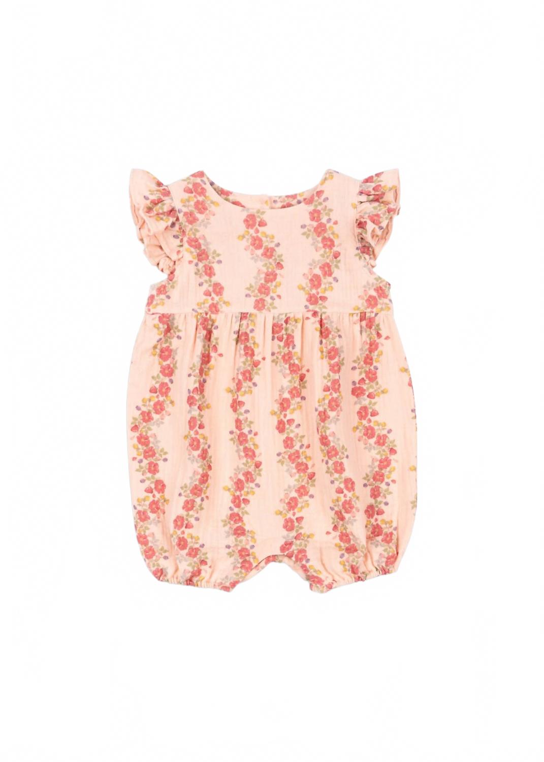 

Детский комбинезон с оборками «Коко» розового цвета Konges Sløjd, розовый