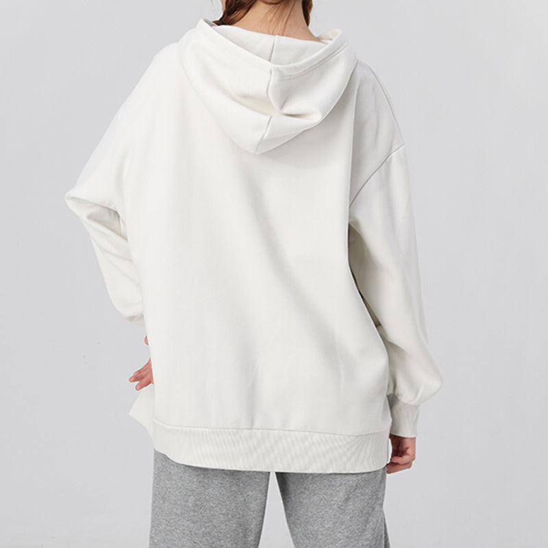 Толстовка (WMNS) PUMA Classics Oversized logo Printing Plus Fleece Keep Warm Hoodie Grey 530280-05 — фото 4