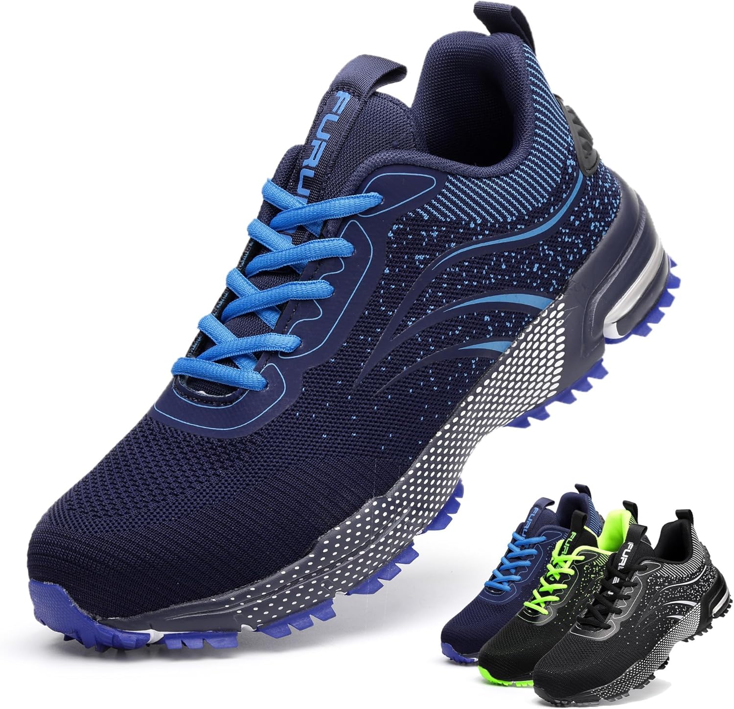 

Стальные ботинки Furuian с защитным носком для мужчин и женщин Легкая рабочая обувь с комфортным стальным носком Кроссовки для склада и промышленности, синий