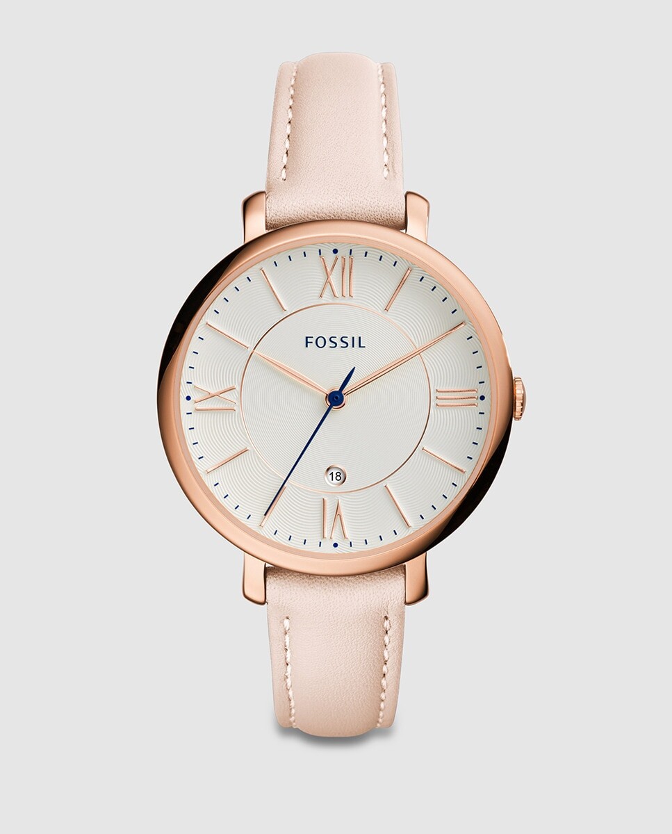 

Fossil ES3988 розовые кожаные женские часы Fossil, розовый