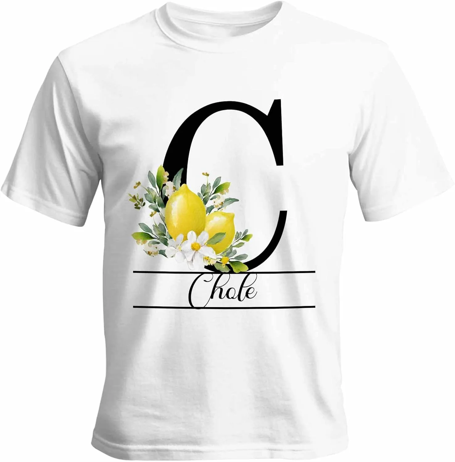 

Футболка с именем или текстом, Lemon C, Unisex, Cotton, Round Neck Vaxbryntel