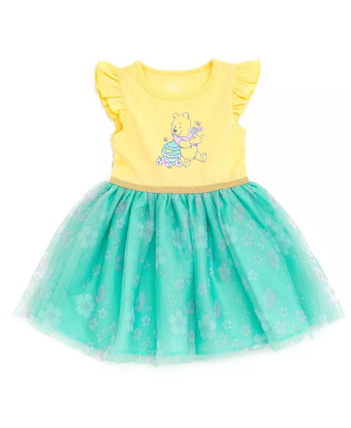 

Платье из тюля для девочек Disney Raya and the Last Dragon Mermaid Frozen Nightmare Before Christmas Winnie the Pooh, желтый
