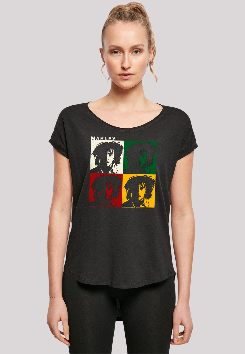 

Футболка с принтом BOB MARLEY COLOUR BLOCKS TWO SLEEVES REGGAE MUSIC F4NT4STIC, черный