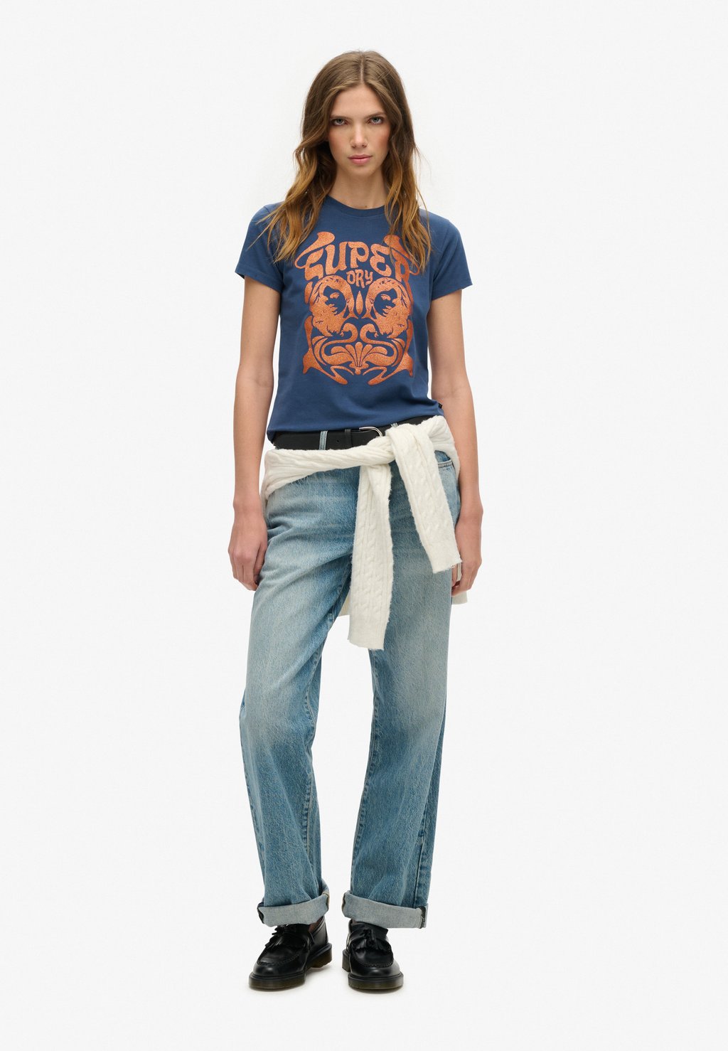 

Футболка с принтом POP ARCHIVE SUPER Superdry, темно-синий