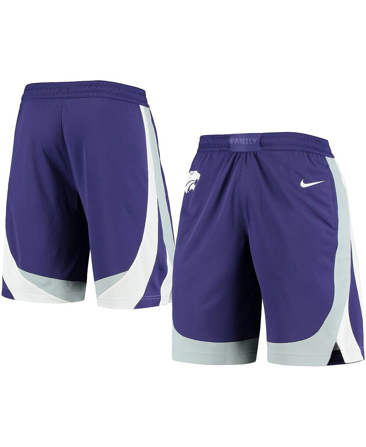 Мужские фиолетовые баскетбольные шорты Kansas State Wildcats Team Replica Nike — фото 2