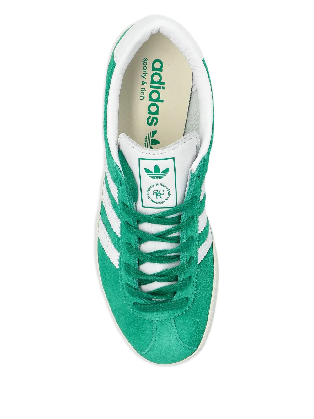 Кроссовки с полосками Adidas, зеленый — фото 4