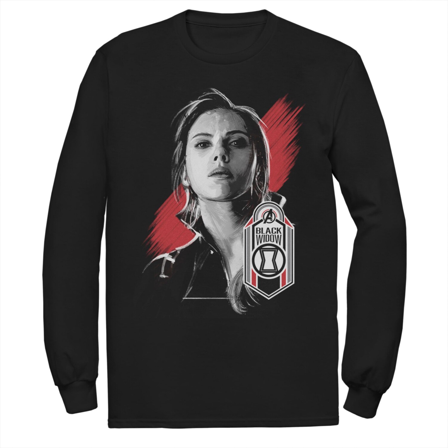 

Мужская футболка с длинными рукавами и биркой «Мстители: Финал» Black Widow Tag Marvel