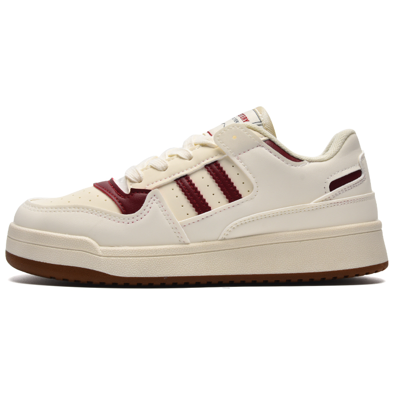 

VICTORIA&VERA Скользоустойчивые, износостойкие, легкие, увеличивающие рост низкие скейтерские кроссовки унисекс бежево-красные [Женские], цвет Beige Red [Women's]