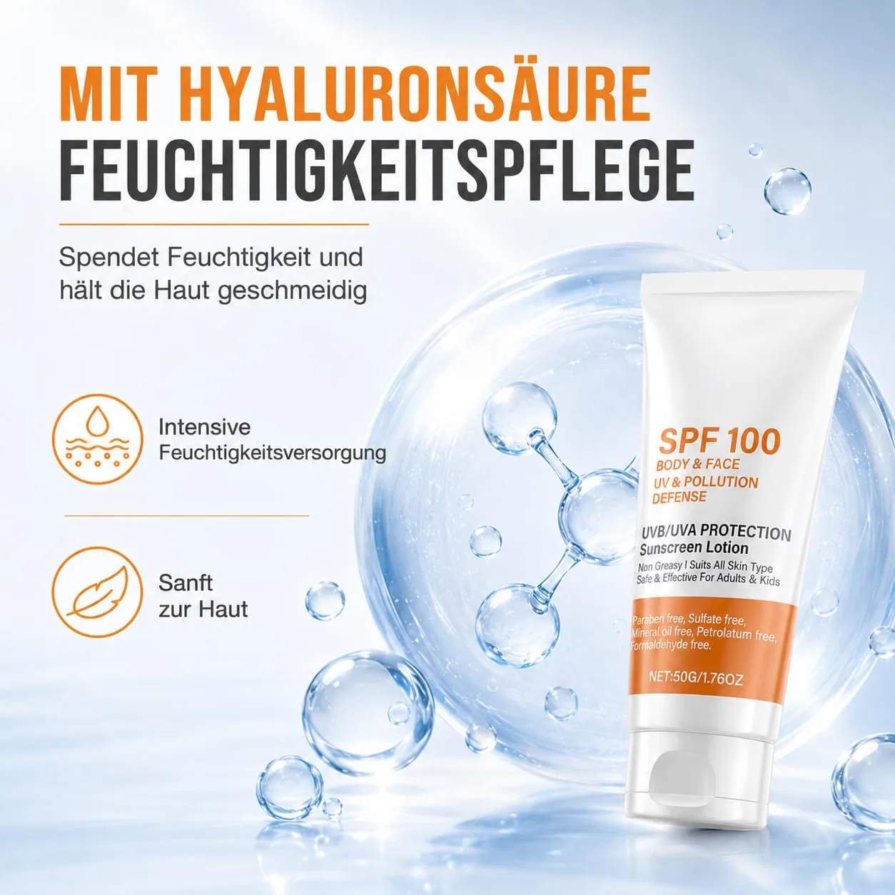 Солнцезащитный крем SPF 100 для лица и тела Meitrend — фото 2