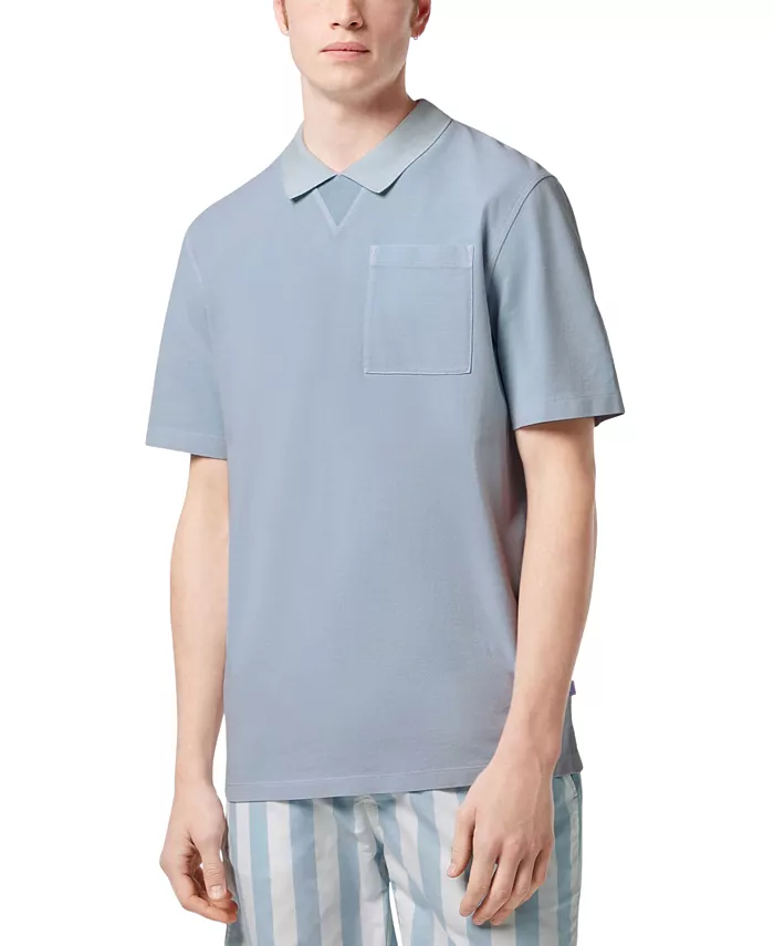 

Мужская свободная поло с коротким рукавом окрашенная в готовом виде Scotch & Soda, синий