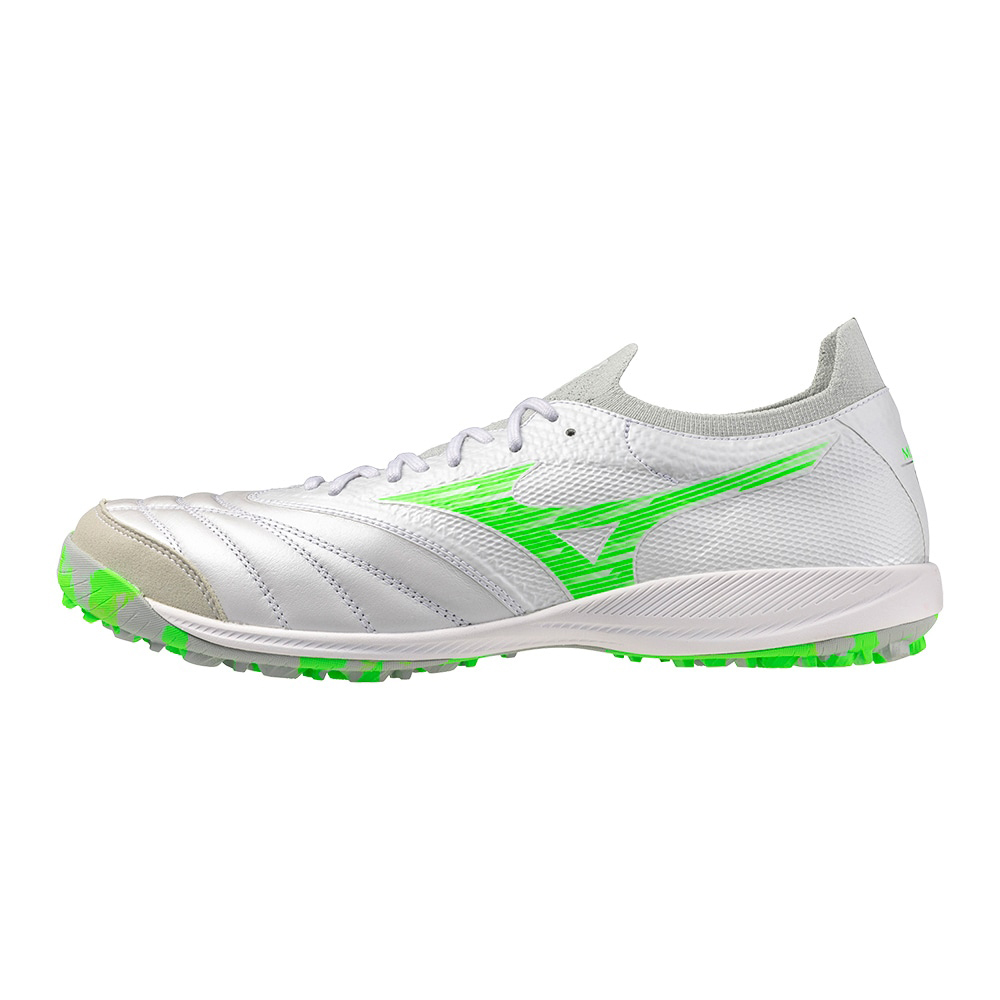 Mizuno Футбольные бутсы Morelia Neo Sala B с амортизацией, износостойкие, унисекс, белые, зеленые