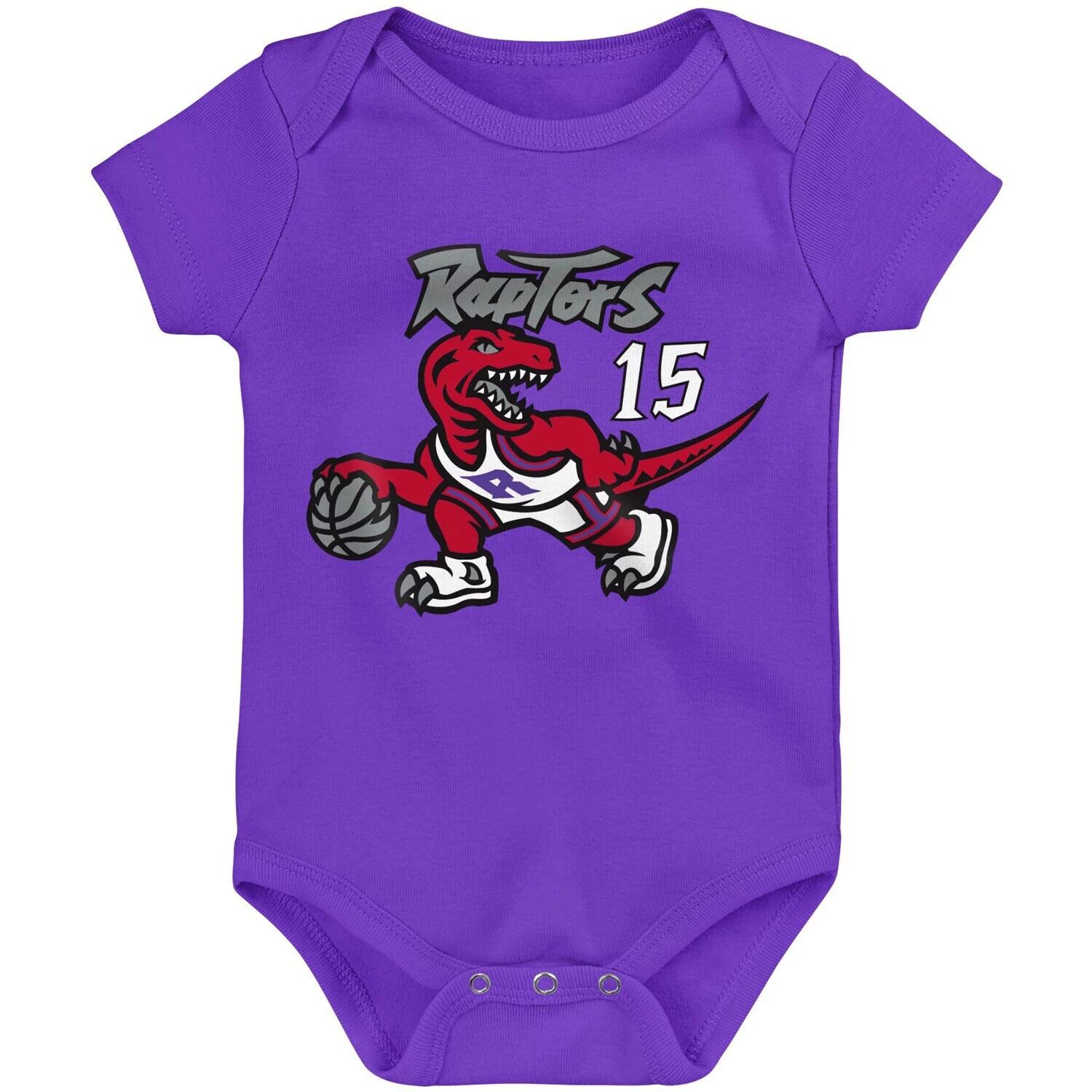 Младенец Mitchell & Ness Vince Carter Фиолетовый Торонто Рэпторс Классическое боди из твердой древесины с именем и номером Unbranded — фото 2
