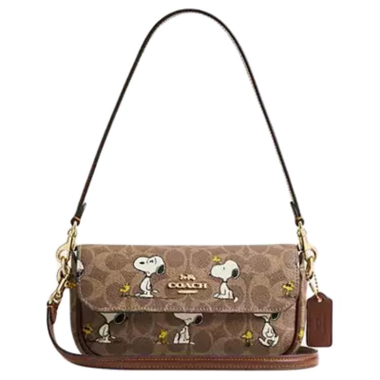 

COACH Сумка на плечо X Snoopy Collaboration Hailey малая женская бежевая