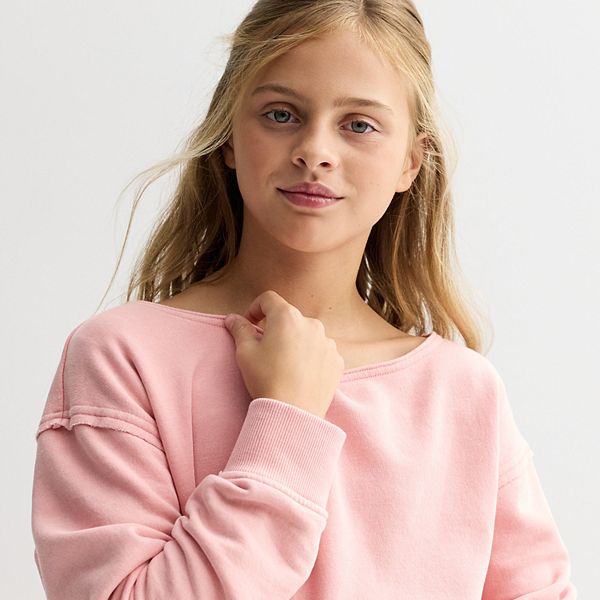 Детская футболка с широким вырезом в стиле washed, размеры 6-20, regular и plus So, Vintage Heart — фото 3
