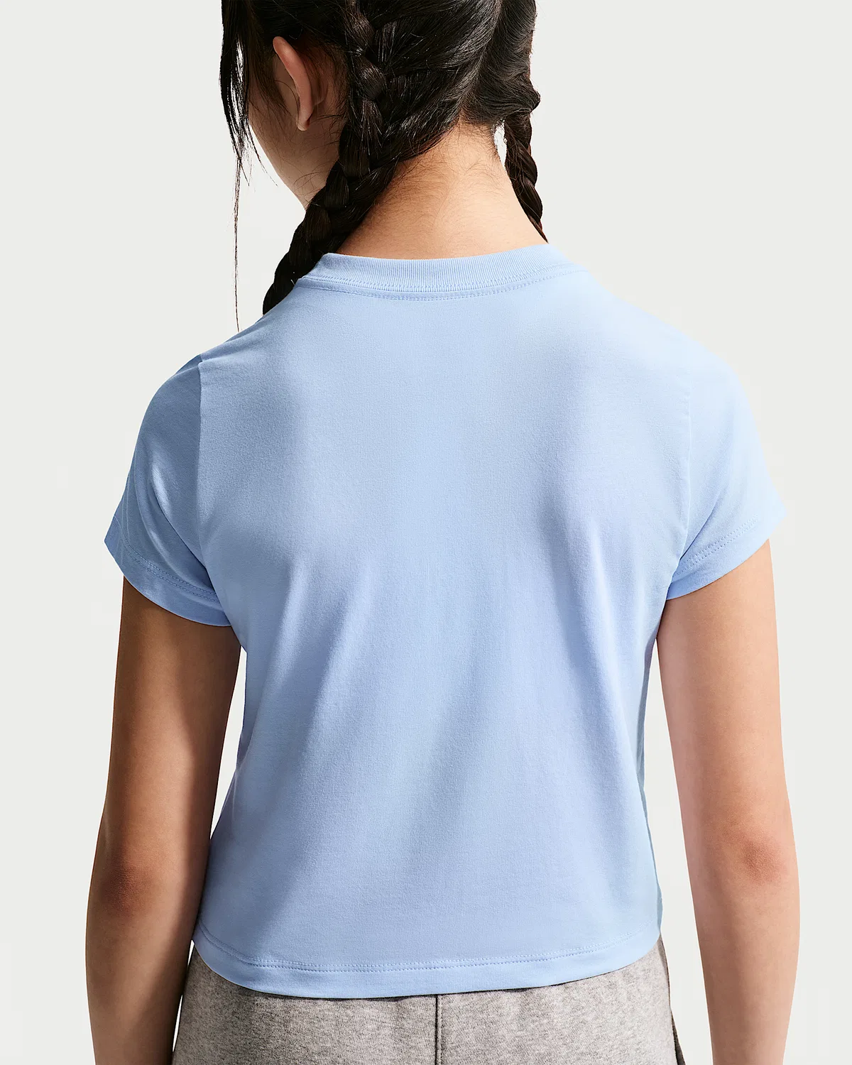Детская (для девочек) укороченная футболка Nike Sportswear, Hydrogen Blue — фото 2