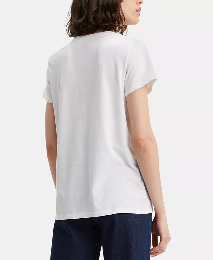 Женская футболка с идеальным графическим логотипом из хлопка Levi's, белый — фото 2