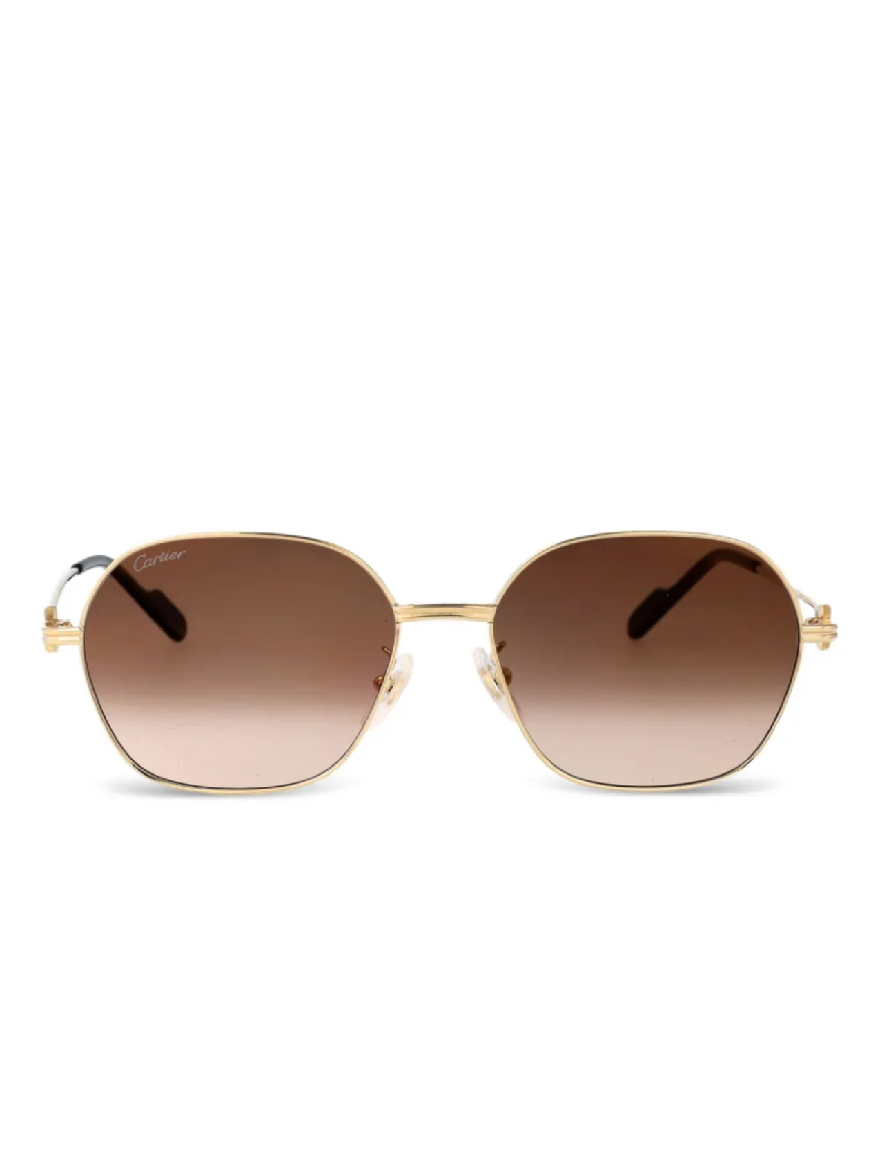 

Солнцезащитные очки в геометрической оправе Cartier Eyewear, золотой