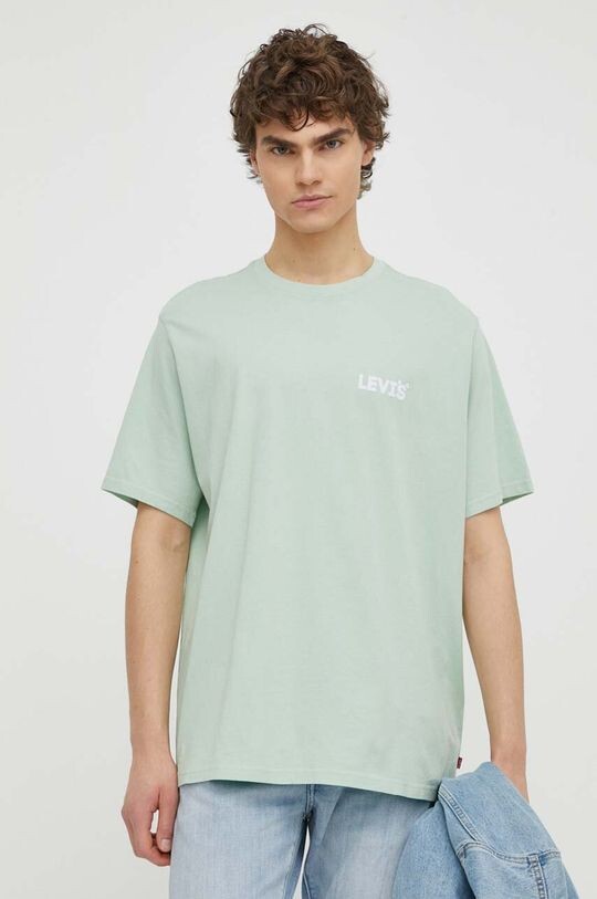 

Хлопковая футболка Levi's, зеленый