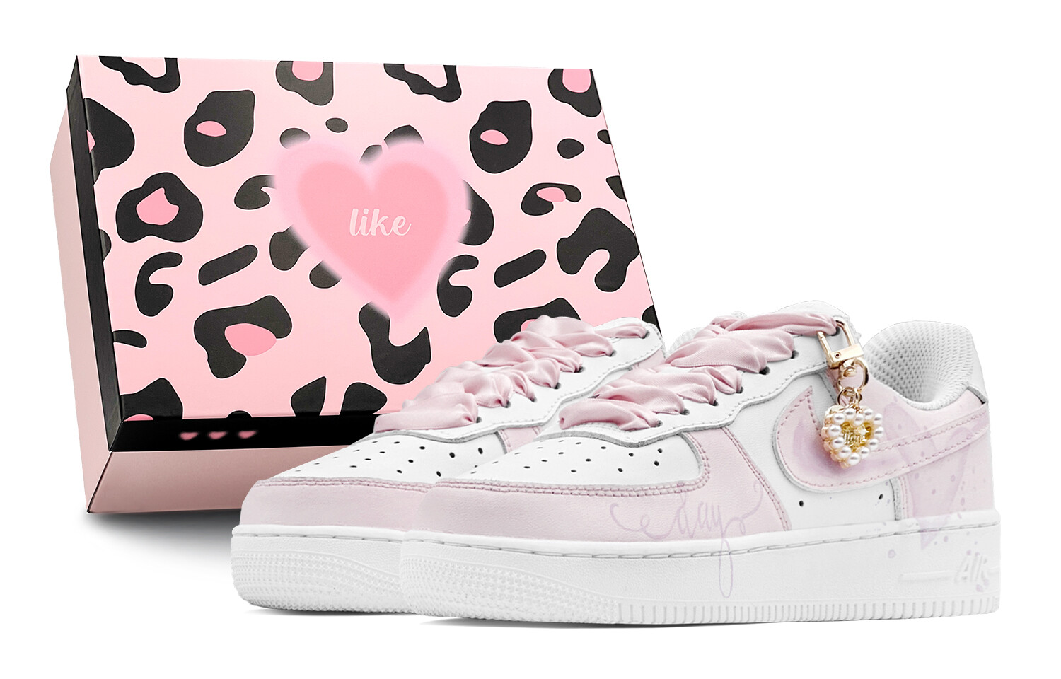 

Кроссовки Nike Air Force 1 Skateboarding Shoes Women's Low-top Purple/Pink, розовый